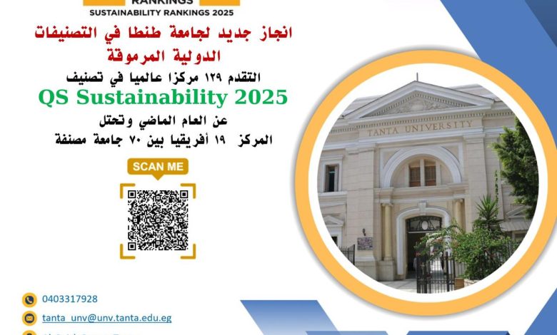 جامعة طنطا في الإصدار الثالث للتصنيف