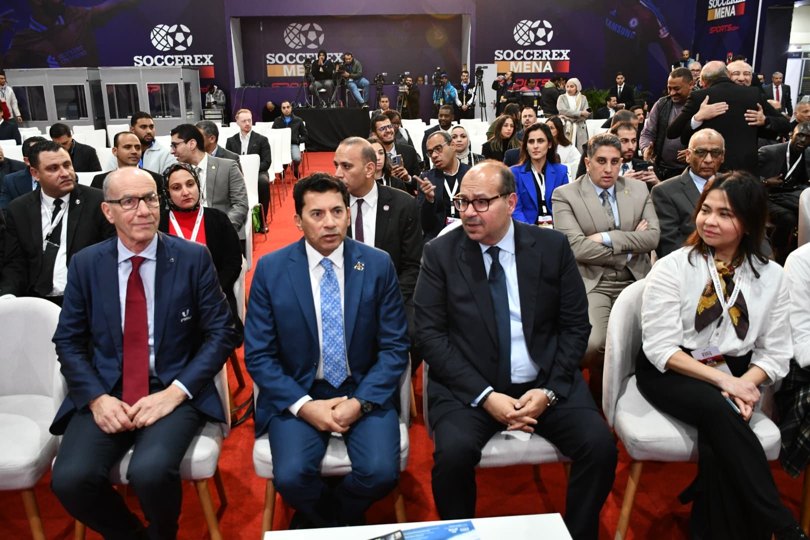 وزير الشباب والرياضة يفتتح مؤتمر “SOCCEREX MENA” في مصر لأول مرة