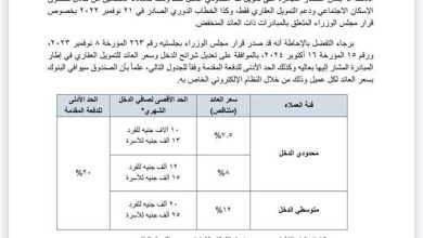 البنك المركزي يعدل شرائح الدخل وسعر العائد لمبادرة التمويل العقاري