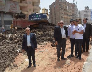 محافظ الغربية يتفقد أعمال تطوير كورنيش محور محلة منوف بطنطا..