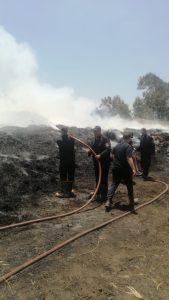 السيطرة على حريق بشونه كتان بشبراملس