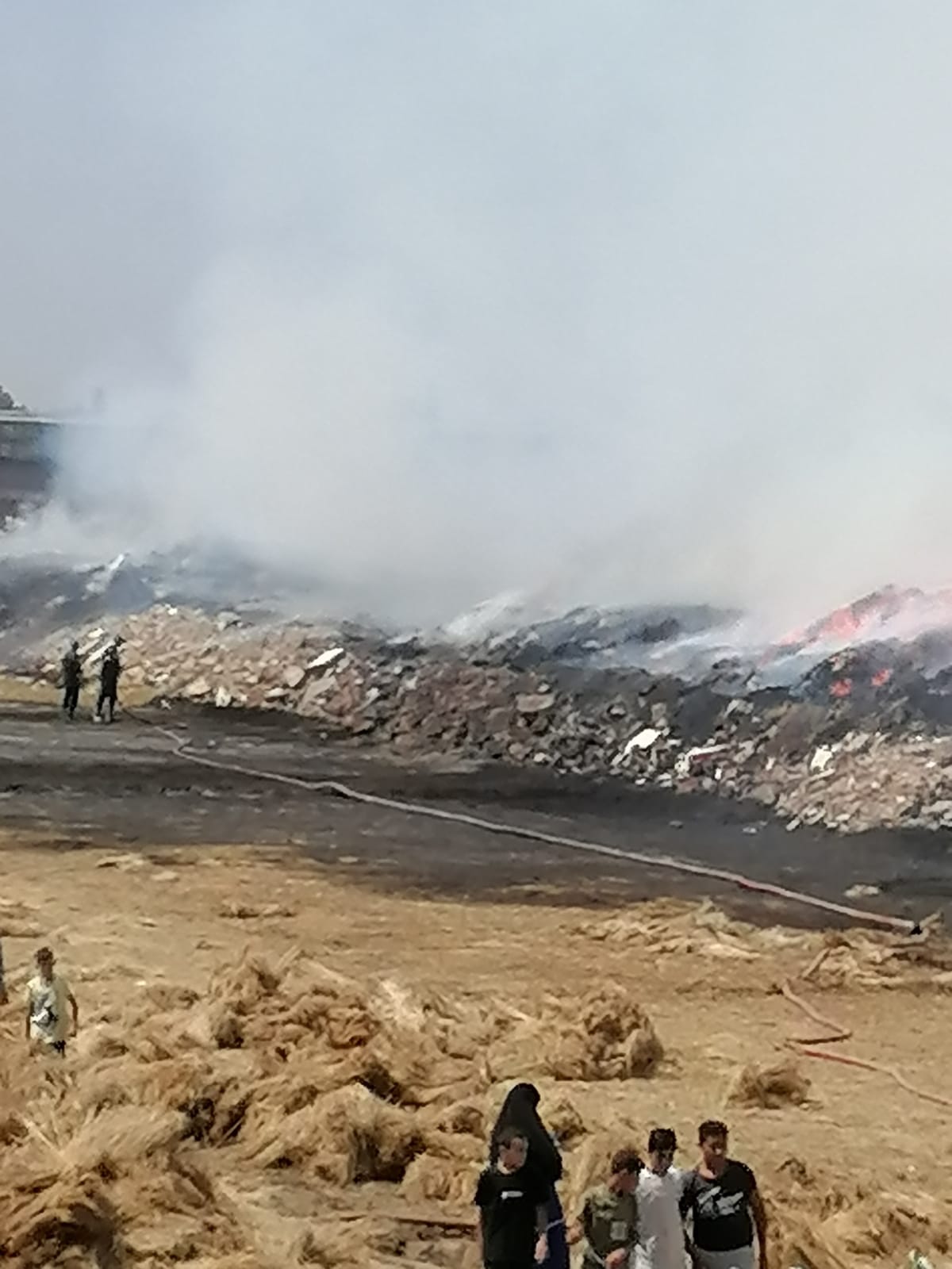 السيطرة على حريق الكتان