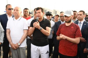 وزيرا الشباب والرياضة والأوقاف ومحافظ القاهرة يشاركون بماراثون الدراجات بالعاصمة الإدارية