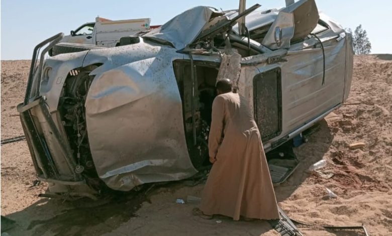 شهد الطريق الصحراوي الغربي بمحافظة المنيا
