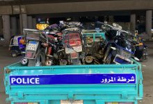 حملات مرورية مكثفة بالمحلة لضبط التوك توك والمكروباصات والدراجات النارية المخالفة