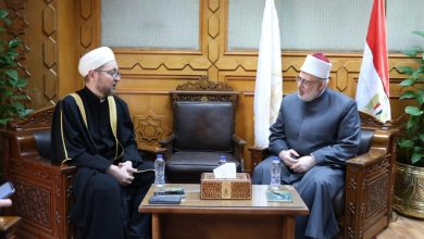 وكيل الأزهر يستقبل مفتي موسكو ويتفقان على تدريب أئمة روسيا في أكاديمية الأزهر لتدريب الأئمة