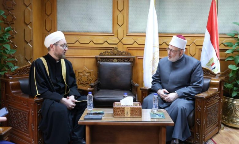 وكيل الأزهر يستقبل مفتي موسكو ويتفقان على تدريب أئمة روسيا في أكاديمية الأزهر لتدريب الأئمة