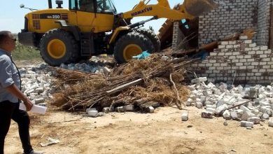 إزالة ٣ حالات تعدي بالمباني بدون ترخيص بوحدة بغداد بمدينة بدر بالبحيره