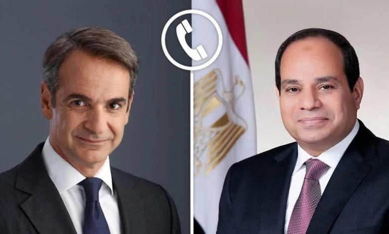 الرئيس السيسى يتلقى اتصالاً هاتفياً من رئيس الوزراء اليوناني ميتسوتاكيس