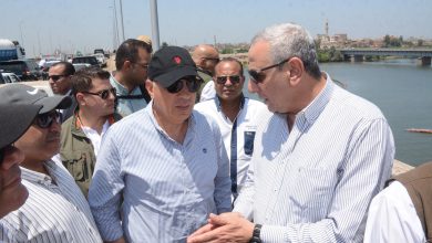 محافظ الغربية ووزير الموارد المائية والري يتفقدان مجرى نهر النيل فرع رشيد بكفر الزيات